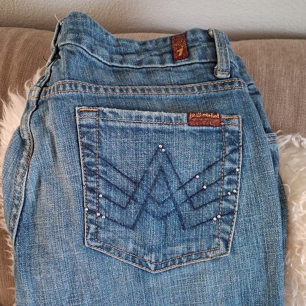 7 FAM "A" POCKET JEANS FLARE size 28!!! - Picture 9 of 9